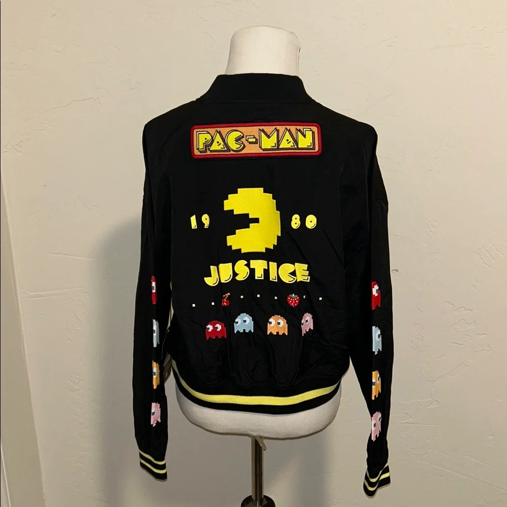 Justice Girls XL 16/18 Pac Man Mini Bomber Jacket